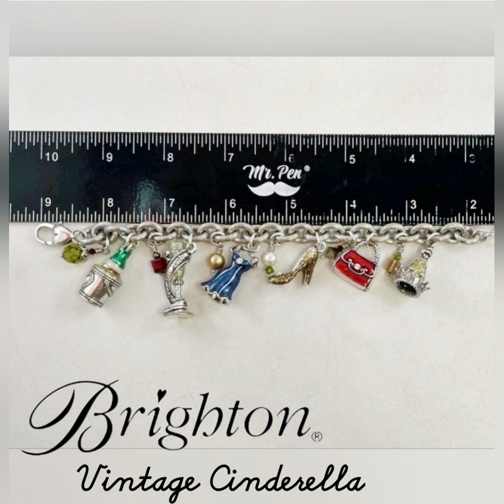 RARE VINTAGE BRIGHTON CINDERELLA CHARM BRACELET